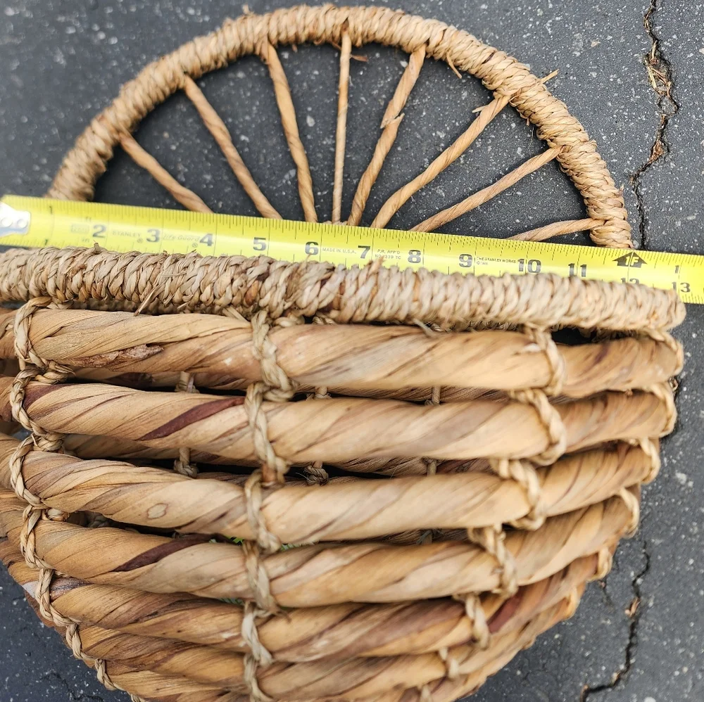 NWT Rattan Wall Pockets - Set of 2